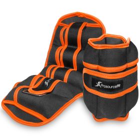 Adjustable Ankle Weights 3.5 lb  Set of 2  Orange