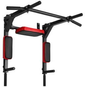 Multifunctional Pull Up Bar, Wall Mounted Chin Up Bar Dip Station for Home Gym, Heavy Duty Steel Upper Body Workout Pull Ups, Power Tower Set Training