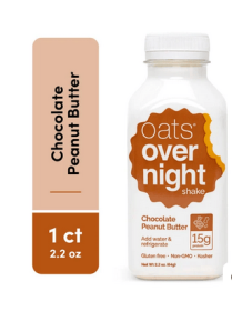 Oats Overnight Chocolate Peanut Butter Shake, 15g Protein
