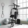 Home Gym Station Multifunction Fitness Workout Bench Black Comprehensive Exercise Hub 58.25L x 42.5W x 81.5H