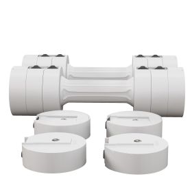 11lbs Adjustable Dumbbell Set of Two, Hand Weights with 12 Weight Plates and Non-Slip Handles, for Men and Women, Home Gym Workout, White