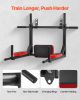 Multifunctional Pull Up Bar, Wall Mounted Chin Up Bar Dip Station for Home Gym, Heavy Duty Steel Upper Body Workout Pull Ups, Power Tower Set Training