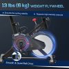 Upright Exercise Bike Indoor Bicycle Cardio Workout Cycling Machine Fitness Equipment for Home Gym w/ Adjustable Resistance Flywheel LCD Monitor