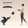 Soozier Foldable Rower Machine, Water Rowing Machine with Wheels, LCD Monitor and Tablet Holder for Cardio Training, White