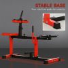 Soozier Adjustable Steel Seated Calf Raise Exercise Strength Training Gym Equipment, Red