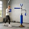 Soozier 4.6'-6.7' Speed Bag Boxing Bag Stand, Reflex Bag Boxing Training Equipment, Speed Punching Bag, Blue