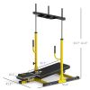 Soozier Vertical Leg Press Machine with Adjustable Leg, Back and Head Positions, Olympic Plate Compatible, Yellow