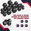 2 x 50lbs Hex Dumbbell Set, Rubber Weights Exercise Fitness Dumbbells with Non-Slip Handles, Anti-roll, for Women or Men Home Gym Workout