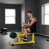 Soozier Adjustable Steel Seated Calf Raise Exercise Strength Training Gym Equipment, Yellow