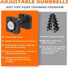 Adjustable Single Dumbbell Or Dumbbells Single Single 80LB Square Dumbbell 9 in 1 Free Weights for Multiweight Options Quick-Lock Adjustable