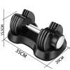 Adjustable Dumbbell 25 lbs with Fast Automatic  and Weight Plate for Workout Home Gym