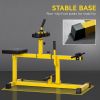 Soozier Adjustable Steel Seated Calf Raise Exercise Strength Training Gym Equipment, Yellow