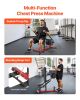 Seated Dip Machine, Tricep Bicep Press Down Machine with Cable Bar, Adjustable Seat, and Backrest, Exercise Equipment for Chest Training, Upper Body P
