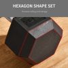 35lbs Rubber Hex Dumbbells Weight Dumbbell Hand Weight Barbell for Body Fitness Training for Home Office Gym, Black