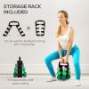 26 LBS Hex Dumbbell Set with Vertical Rack, Adjustable Dumbbells, Hand Weights for Home Gym Strength Training, Green