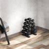 100 LBS Hex Dumbbell Set with Rack, Rubber Coated Weights with Non-Slip Handles for Home Gym Strength Training