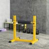 Soozier Bulgarian Split Squat Stand with 12-Level Single Leg Squat Roller, for Lower Body Strength Training, Yellow