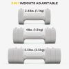11lbs Adjustable Dumbbell Set of Two, Hand Weights with 12 Weight Plates and Non-Slip Handles, for Men and Women, Home Gym Workout, White