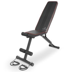 Adjustable Weight Bench with Resistance Bands