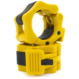 Olympic Barbell Clamp Collars  Yellow