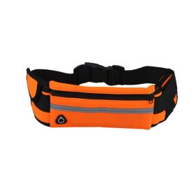 Adjustable Sports Waist Bag for Outdoor Running (Color: Orange, Type: Sports Supplies)